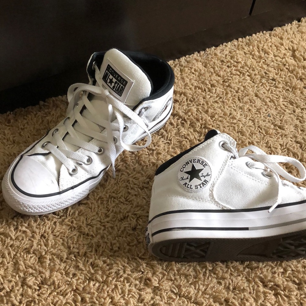 White Hightop Converse